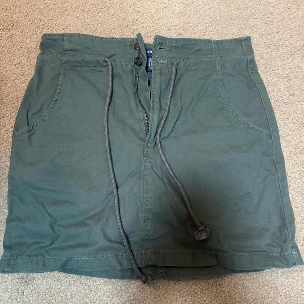 Forever 21 Olive Green skirt with buttons and tie strings